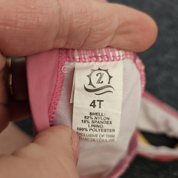 Swimzip bikini set size 4T ( runs small) be bold color - Picture 6 of 7